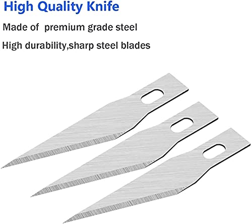 image for DIYSELF 1PCS Hobby Knife with Safety Cap and Ruler and 20PCS Craft Kni
