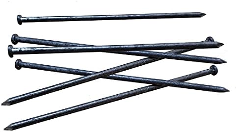 Metal Nails; 50 Pcs 10-Inch Landscape Anchoring Spikes for Paver, Weed Barriers, Turf, House Construction, Carpentry Nail, Tent, Anchoring Spikes (50, 10 in)