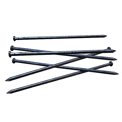 Metal Nails; 50 Pcs 10-Inch Landscape Anchoring Spikes For Paver, Weed Barriers, Turf, House Construction, Carpentry Nail, Tent, Anchoring Spikes (50, 10 In) #TOP26