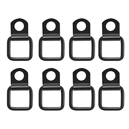 Bosmutus Pack of 8 cargo tie down anchors hooks, D-ring metal picture hangers, photo frame hangers, wall mount hanger hook, single Cover