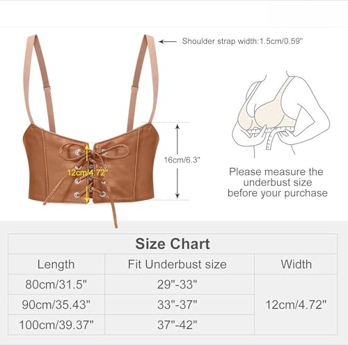 Women's Genuine Leather Waist Belt, Steampunk Underbust Corset Belt for Halloween4