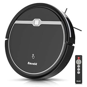 Amrobt Staubsauger Roboter, Saugroboter mit Wischfunktion, Timing-Funktion, mit Ladestation, Staubsaugerroboter…