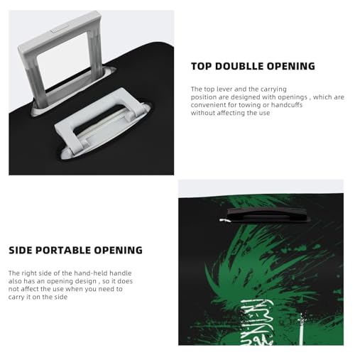 Travel Luggage Cover Saudi Arabia Saudi Arabian Flag Fashion Washable Baggage Suitcase Protector Fit For Luggage Medium4