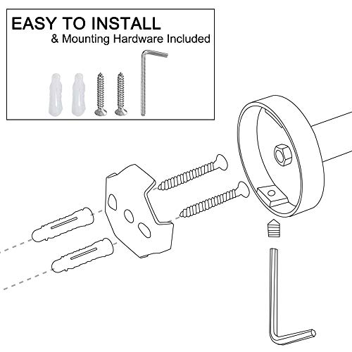 Lairuier Bathroom Hardware Set, Matte Black Stainless Steel 4-Piece Include Hand Towel Ring Toilet Paper Holder And 2 Robe Towel Hooks， Bathroom Wall Mounted Fixtures，Q1M-P4Bk #TOP7