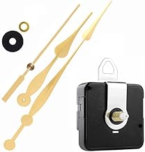 A Product of SONAM Quartz Sweep Silent Movement Machine for Wall Clock (Hands house-12.2cm,minuted-26.3cm, second-14.2cm) (Needle -Black,red) (Made in India 100%) (2 Gold)
