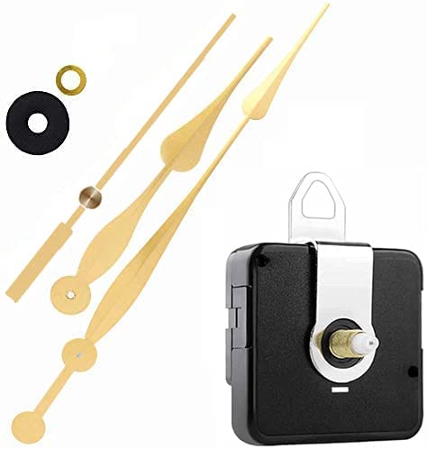 QWENOX® A Product of SONAM Quartz Sweep Silent Movement Machine for Wall Clock (Hands house-12.2cm,minuted-26.3cm, second-14.2cm) (Needle -Black,red) (Made in India 100%) (2 Gold)-picture-14