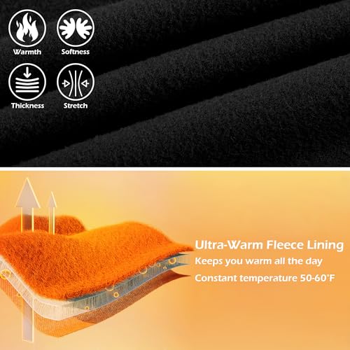 BIG ELEPHANT Girls Fleece Lined Flare Leggings, High Waisted Athletic Bell Bottom Pants for Kids3