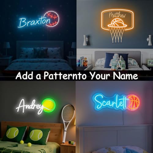 Image of Custom Neon Sign, Custom LED Neon Sign Customizable for Wedding Bar Salon Beauty Business Light Up Name Sign, Personalized Neon Light Suitable for Events Birthday Gifts Decorations