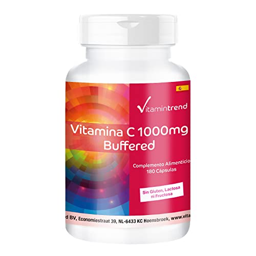 Vitamina C 1000mg – Buffered Vitamin C – Ascorbato de Calcio – 180 Cápsulas – ¡Para 6 meses! | Vitamintrend®