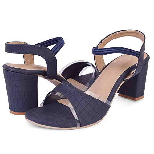 Image of XE Looks Cross Strap Block Heel Sandals for Women