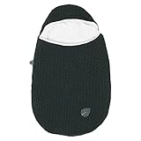 Couverture bicolore à la surface très duveteuse pour garder les petits au chaud pendant les trajets en voiture ou en poussette par temps frais