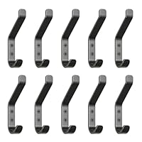 GlazieVault Coat Hooks for Wall – Door Hooks (10 Pack) - Heavy Duty Coat Hooks Wall Mounted - Premium Design Rust Free Wall Hooks for Hanging