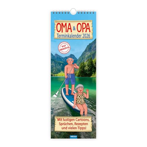TRÖTSCH - Maxi-Streifenkalender Oma und Opa Terminkalender 2026: Wandkalender TRÖTSCH - Maxi-Streifenkalender Oma und Opa Terminkalender 2026: Wandkalender