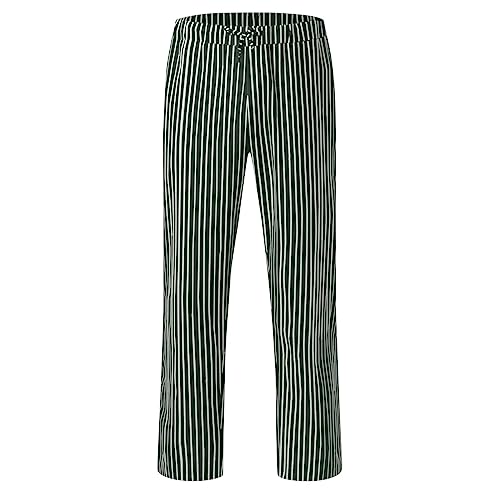 Men's Striped Pants Casual Relaxed Fit Lightweight Sweatpant Drawstring Wide Leg Pants Loose Stretch Trousers2