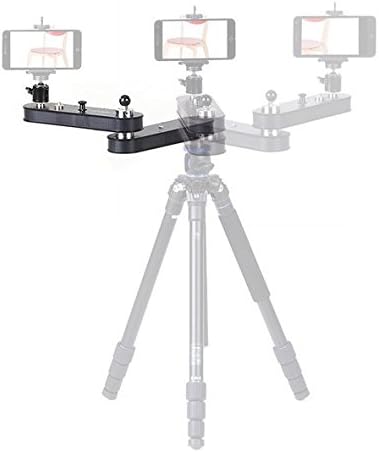 GOWE Camera Slider with Panning and Linear Motion 4x Distance for GoPro Action Cameras Smartphone DSLR Video Recording