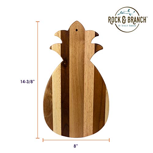 Tabla de cortar y servir en madera con forma de piña miniatura 7