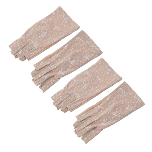 FOMIYES 2 Pairs Portable Uv Protection Half Finger Driving Gloves Lightweight Breathable for Outdoor Activities of Shock Absorbing Car Accessories for Cycling and Riding