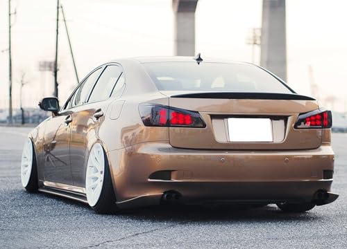 Image of iJDMTOY Smoked Lens Rear Bumper Reflector Lenses Compatible With 2006-2013 Lexus IS IS250 IS350, OE-Spec LH RH Assembly