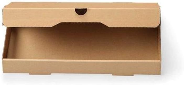 W PACKAGING WPFB14X7KE 14x7x1.5 Plain Kraft/Kraft Flatbread Pizza Box, E-Flute (Pack of 50)
