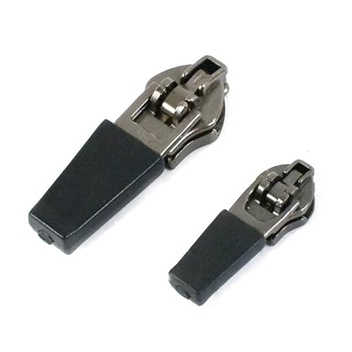 EKCOS 10/20Pcs 3# 5# Anti-Loading Waterproof Zipper Slider Head Reverse Installation for Invisible Nylon Zips Bag Accessories (Color : Black, Size : 20PCS_NO5)