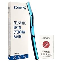 ZOMCHI Blue Dermaplaning Razor and 10pcs Micro Blade Refills