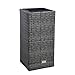 Produktbild ESTEXO Polyrattan Blumentopf Übertopf Pflanztopf Blumenkübel Rattan Pflanzkübel Topf (60 cm/Anthrazit-Grau)