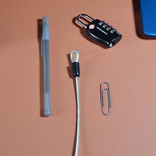 image for Lumintrail 4 Foot 3mm Braided Steel Coated Security Cable Luggage Lock