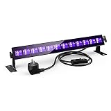 Eleganted 36W UV Luz LED, Lámpara de Luz Negra, Barra Ultravioleta con Interruptor, Cable de Alimentación de 3.1M Iluminación Escenario para Bar Discoteca Disco Halloween