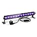 Eleganted 36W UV Luz LED, Lámpara de Luz Negra, Barra Ultravioleta con Interruptor, Cable de Alimentación de 3.1M Iluminación Escenario para Bar Discoteca Disco Halloween