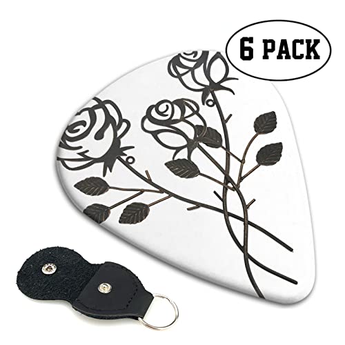 Metal Rose Lot de 6 médiators pour guitare acoustique, guitare électrique, basse, ukulélé – fins, moyens et épais. - Les Beatles, Paul McCartney, John Lennon, RIngo Starr, George Harrison Metal Rose Lot de 6 médiators pour guitare acoustique, guitare électrique, basse, ukulélé – fins, moyens et épais. – Image 3
