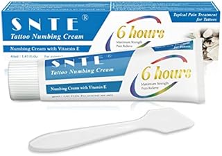 Painless Tattoo Numbing Cream, Lasts 6-8 Hours Maximum Strength Numbing Cream Tattoo, Best Tattoo Numbing Cream, Multipurpose Numbing Cream for Waxing, Piercing, Microneedling -1.41Oz