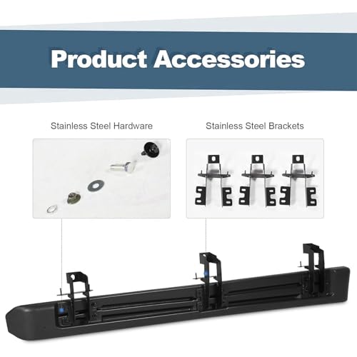 Estribos para Jeep Wrangler JL 2018-2026, 4 puertas, negros miniatura 5