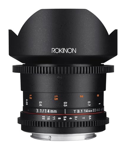 Rokinon Cine DS DS14M-MFT 14mm T3.1 ED AS IF UMC Full Frame Cine Wide Angle Lens for Olympus and Panasonic Micro Four Thirds