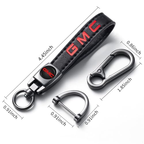 Image of YUIQIEUY Genuine Leather Car Keychain Key Chains Ring Accessories for Man and Woman Family Present Black