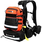 COAXSHER SR-1 Recon Search & Rescue Backpack, Orange – Modular SAR Gear Pack with Hydration Sleeve, Flagging Tape Dispenser & MOLLE Webbing