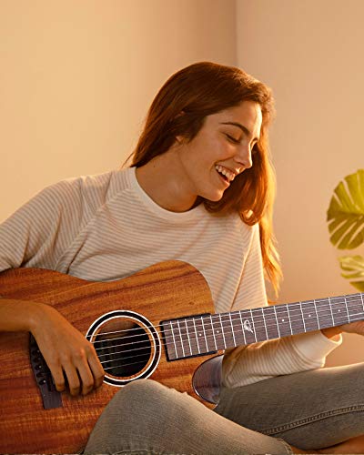 Journey Instruments Solid Acacia Koa Travel Guitar – OF882C Traveling Acoustic-Electric Guitar with Collapsible Patented System – Portable Backpack Case (Overhead) - Image 8