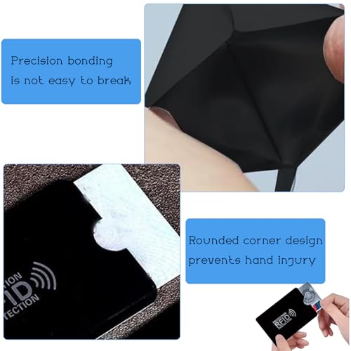 10 Stück 9,2 × 6,2 cm RFID Blocker Kartenhülle Kreditkartenetui RFID Schutz EC Karten Schutzhülle EC Karten Etui Ultradünn Kartenschutzhülle Kreditkartenhülle für Kreditkarte Bankkarten – Bild 5