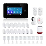 Manhj Haussicherheitssystem W-LAN GSM Tuya drahtloses Alarmsystem for Smart Life Home Security Protection Residential House Detector -Türbewegungssensor Türalarmanlage mit WLAN