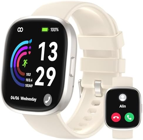 anyloop Smart Watch for Women Men(Answer/Make Call), 1.83″ HD Fitness Watch with Heart Rate Blood Oxygen Sleep Monitor, IP68 Waterproof 100 Sports Modes Smartwatch for Android iOS