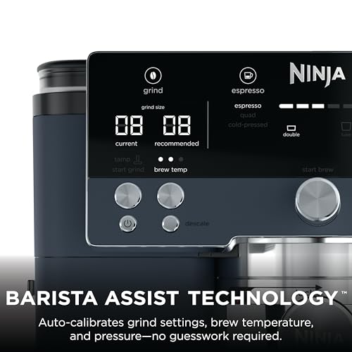 Image of Ninja Luxe Cafe Premier Espresso & Rapid Cold Brew, Cyberspace, ES601CY | Drip Coffee, Built-in Coffee Grinder, Hands-Free Milk Frother, Assisted Tamper for Cappuccinos & Lattes