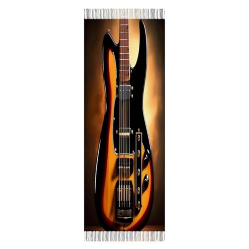 RLDOBOFE Instrumental Guitar Scarf for Women Men Soft Warm Fashion Blanket Scarves Classic Cashmere Feel Scarf Long Shawl Large Scarves Cold Weather Thick Blanket Scarfs