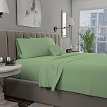 SUPREME ELEGANCE 100% Cotton Sage Sheets for Queen Bed, 400TC Percale Sheets, Queen Bed Sheet Set, Skin Friendly Bed Sheets, Hotel Luxury Deep Pocket Cotton Sheets for Gifting