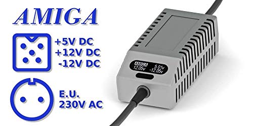 Amiga 500 PSU OLED Digital Gray EU - Ersatz-Netzteil für Amiga 500, EU-Stecker