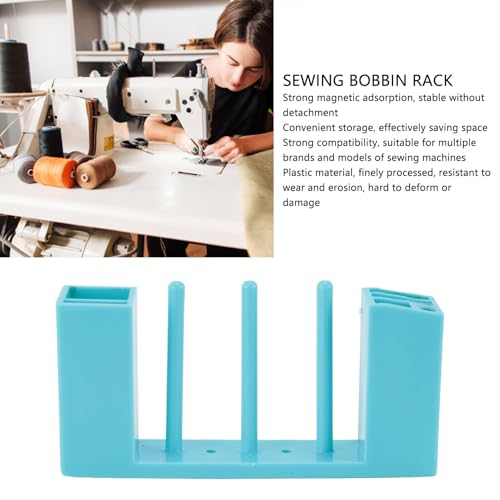 Image of Sewing Bobbin Rack Magnetic Attachment Secure Storage Box Sewing Thread Holder for Sewing Machines