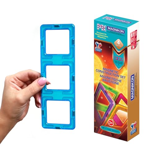MAGNIKON Magnetische Bausteine Ersatzset Super Rechtecke, Magnetbausteine Rechteckig, Magnetsteine Erweiterung, Montessori Spielzeug, Magnete für Kinder ab 3 Jahre