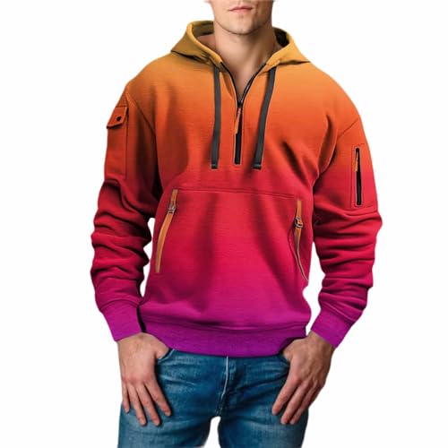 Sudadera holgada degradado naranja estilo urbano otoño 2026 ROA con diseño anti calor XL