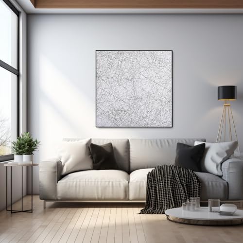 Bgraamiens Puzzle-The Lines -1000 Parça Siyah Beyaz Basit Moda Mücadelesi Mavi Tahta Yapboz