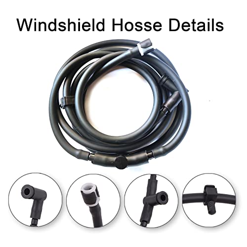 Windshield Washer Hose Jet Fluid Spray Nozzles Repair Kit For 2011-2016 F250 F350 F450 Super Duty Bc3Z-17K605-B Bc3Z-17603-A Windshield Washer Hose #TOP2