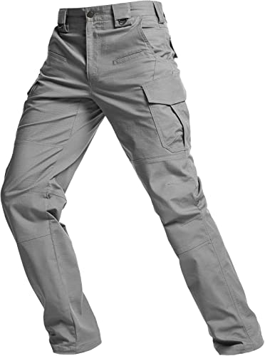 Image of CQR Men's Flex Stretch Tactical Pants, Water Resistant Ripstop Cargo Pants, Lightweight EDC Outdoor Work Hiking Pants