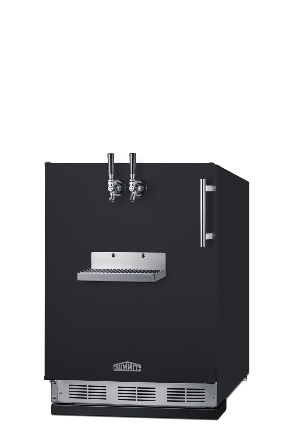 Summit Appliance SBC7BRSFRTPCFLHD 24-Inch Wide Front Tap Built-In Cold Brew Coffee Kegerator - Black; Commercially Listed; CARB Compliant; LHD (Left-Hand Door Swing) on Fridge.com